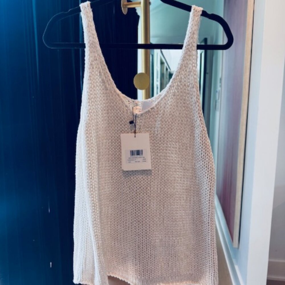 NEW WITH TAGS – DISSH HEIDI CREAM MARLE SCOOP KNIT TANK, XS/S - Picture 9 of 9